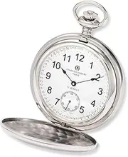 [CHARLES-HUBERT PARIS] Charles Hubert 3907-WRR Men's Pocket Watch, Mechanical Hand Winding, Small Seconds, Silver