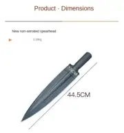 Boar Hunting Spear Head Hog Bear Tip Survival Knife Blade Point Thrusting Steel
