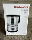 KitchenAid Food Chopper 3.5 Cup Mini Food Processor KFC3510CU Contour Silver NEW