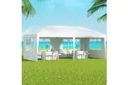 Instahut Gazebo Pop Up Marquee 3x6m Wedding Party Outdoor Camping Tent Canopy Side Wall White