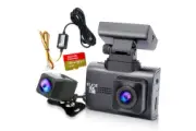 Elinz 4K 2K Dual Dash Cam WiFi GPS Car Camera Recorder WDR Night Vision Hardwire Fuse Kit 128GB U3 Card DVR