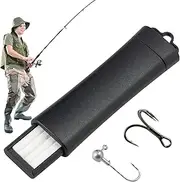 Jubepk Hook Sharpener - Ceramic Fishing Hooks File Sharpening Stone,Polish Retractable Grinding Tool Lure Portable Sharpening Stone for Angler, Bass & Trout
