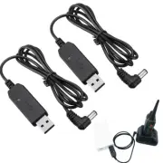 2X Radio USB Charger Cable Charging Cord For BaoFeng Walkie Talkie UV5R UV82
