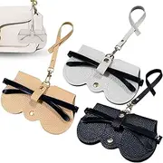 [Minmex] Soft Leather Sunglasses Bag-Sunglass Holder Eyeglass Case for Women Men