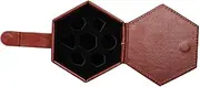 Generic PU Leather Dice Case for Tabletop Games, Portable Organizer, Dark Brown