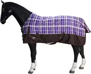 CHALLENGER 84" 600D Horse Turnout Waterproof Medium-Weight Plaid Winter Blanket 21EE05