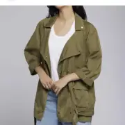 Current/Elliott The Regiment Utility Jacket, Army Green Size 3(L) NWT
