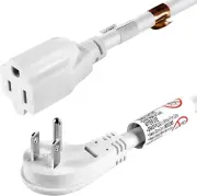 3FT Heavy Duty 1875W Flat Plug Power Extension Cord, UL Listed