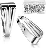 "200-Piece Jewelry Making Pinch Bail Set, 8.5x3.5mm"
