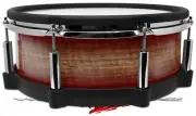 Wrap for Roland vDrum Shell PD140 Exotic Wood Pommele Sapele Burst Fire Red
