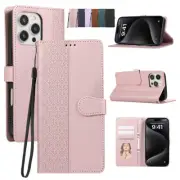 For iPhone 16 15 14 Plus 13 12 11 Pro Max XS XR X Case Leather Wallet Flip Cover