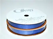 Offray Navy Blue Grosgrain Ribbon 3/8" Inches Wide x 18 Feet Ribbon x 2 Lot New