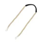 47" Iron Flat Chain Strap Purse Shoulder DIY Replacement(Black Gold)