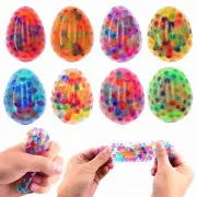 8 Pack Easter Eggs Stress Balls Fidget Toys 8 Colors Squishy Squeeze Ball Toy...