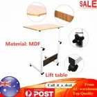 Modern Adjustable Sofa Side Table Snack/Coffee End Table Laptop Stand W/Wheels