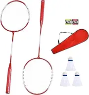 Badminton Rackets Set for Kids Adults, Alloy Badminton Rackets with Shuttlecocks and Carrying Bag, Badminton Rackets Set of 2 for Outdoor, Backyard Games for Garden, Beach