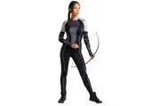 Hunger Games Womens/Ladies Katniss Costume (Black/Silver) - UTBN4964