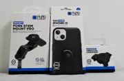 QUAD LOCK KIT iPHONE 13 MAG Case, Dampener, FORK STEM Mount Pro *EXPRESS*