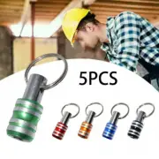 5pcs 1/4'' Hex Shank Quick Release Keychain Screwdriver Easy Bit Holder