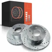 Front Side Drilled Brake Rotors for Jeep Cherokee 1990-1999 Comanche 1990-1992 (for: Jeep)