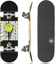 Magneto Complete Cruiser Starter Skateboard - Maple Wood - ABEC 5 Bearings - Double Kick Concave Deck - Kids Cruiser Skateboard - Skateboards for Beginners, Teens & Adults (Free Stickers Included)