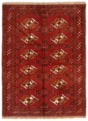 Vintage Hand-Knotted Area Rug 3'8" x 4'10" Traditional Wool Carpet