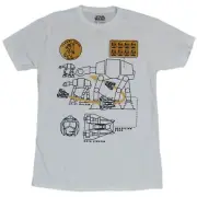 Star Wars Adult New T-Shirt - Take Down an At-At With A Snowspeeder