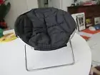 Miniature Metal Papasan Chair Dollhouse w Black Cushion NEW tag attach ONLY 1 !