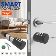 Home Security Smart Door Cylinder Lock Tuya Electronic Remote Card Password Key