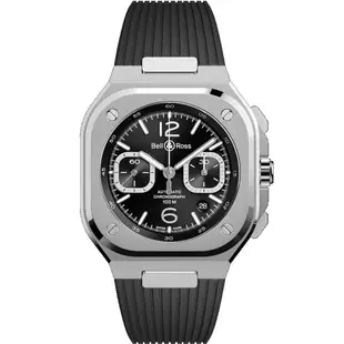 Bell & Ross 柏萊士 BR 05 系列 時尚計時機械錶(BR05C-BLC-ST/SRB)