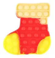 Pop Fidget Sensory and Stress Reliever Holiday Sock NEW