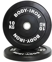 Body Iron 10kg Pro Bumper Plate Black Pair