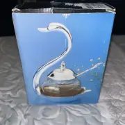 Vintage Davco Silver Plated 4 Piece Swan Jam Set
