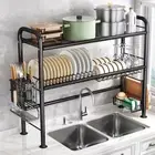 Dish Drying Rack Holder Drain caddy Kitchen Drainer Storage Over Sink Organiser