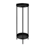 80CM High Plant Stand Metal Flower Pots Shelf Indoor Outdoor Corner Black Planter Holder Rack