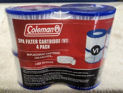 Bestway Coleman Spa Filter Genuine Type VI 90512E “1 Pack Of 4” NEW SEALED.