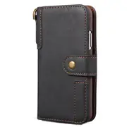 For Iphone 8 Plus and 7 Plus Retro Cowhide Texture Horizontal Flip Case With Card Slots and Wallet and Holder and Hand Strap