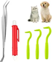Proxima Direct 5PCS Tick Remover Tool Tick Picker Flea Removal Tool Tick Hook...