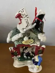 Blue Sky Clayworks "FROSTY'S SKATE RENTAL" CHRISTMAS T-Lite Candle House NWT