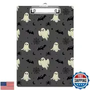 Halloween Ghost Clipboard, Spider Bat Decorative Clip Board with Metal Clip C