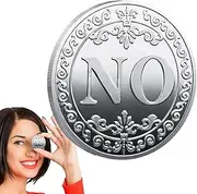 Yes No Coin - Lucky Decision Coin, Double-Sided Metal, Collectible Souvenir Token | Finely Crafted Choice with Durable Material, Stylish Decision Maker with Premium Feel Gift Collector