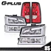 Fit For 2003-2006 Chevy Silverado LED DRL Amber Corner Headlight+Red Tail Lights (for: Chevrolet)