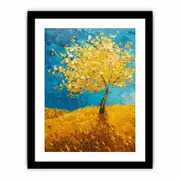 Golden Tree Framed print Art Poster
