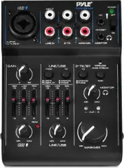 3 Channel Bluetooth Audio Mixer - DJ Sound Controller Interface with USB Soundca