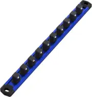 WORKPRO Magnetic Socket Organizer, 3/8-Inch Drive Aluminum 3/8" DR, Blue