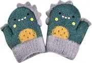 [Generic] Toddler Warm Mittens Gloves Cartoon For Girls Boys Mittens For Kids Winter Baby Gloves Winter Toddler Mittens Snow Toddler Gloves (Green, 0-2 Years)