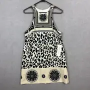 Shona Joy Dress Womens 10 Black White LLiad Mini Tank Leopard Print NEW