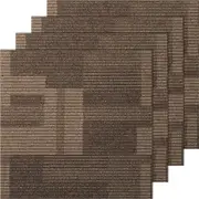 Carpet Tiles Reusable, 24"x 24"Carpet Squares With Padding Attached, Soft Padded Carpet Tiles, Easy Install DIY for Bedroom Living Room (24Tiles, Mixed