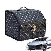 Generisch Trunk Organiser, Car Trunk Organiser, Foldable Storage Box, SUV Organiser, Women's Car Organisation, Car Accessories, Interior with Lid for Men/Women, Back Storage