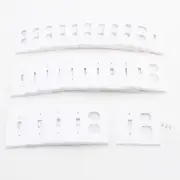 25 Mulberry UNBREAKABLE White Midi 2-Gang Switch Plate Outlet Wallplate Covers